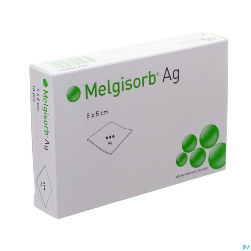 Melgisorb ag cp ster  5x 5cm 10 256050