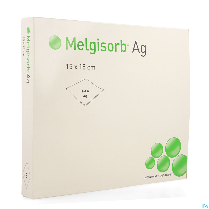 Melgisorb ag cp ster 15x15cm 10 256150