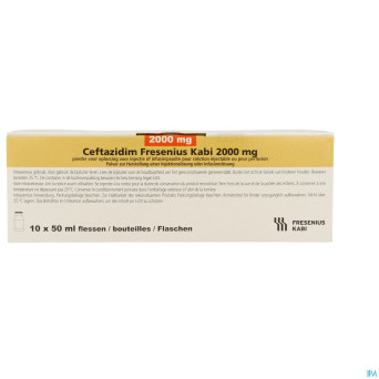 Ceftazidime fresenius kabi 2000mg sol inj  1