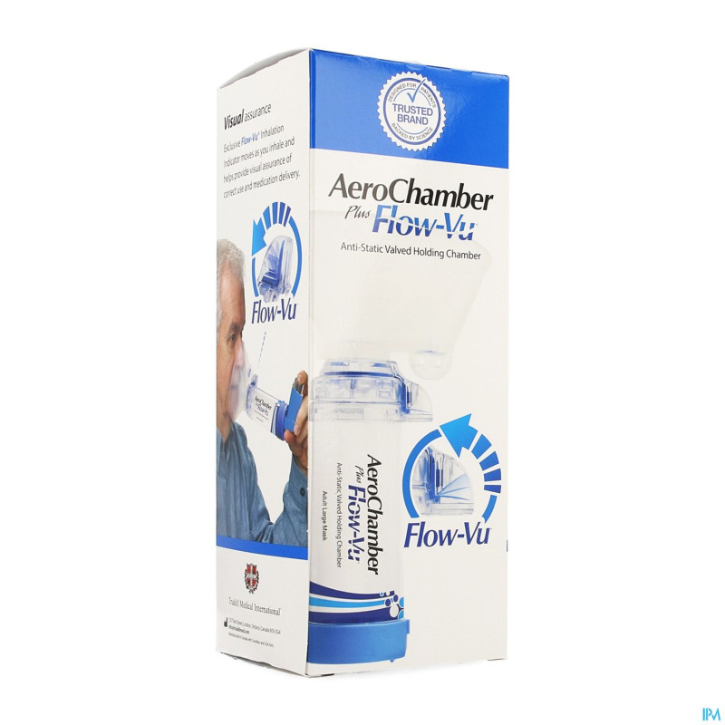 Aerochamber plus a/static+flow-vu-mask adult