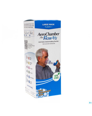 Aerochamber plus a/static+flow-vu-mask adult