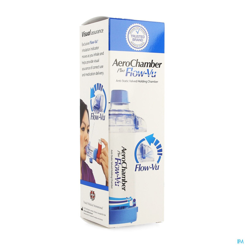 Aerochamber plus a/static+flow-vu-mouthpiece adult