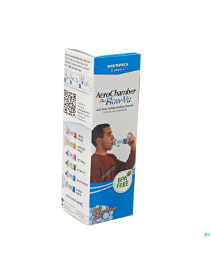 Aerochamber plus a/static+flow-vu-mouthpiece adult
