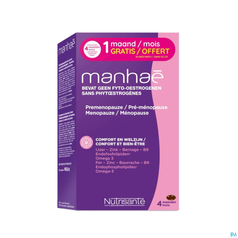 Manhae 3 mois + 1 gratuit comp 2x60 promo