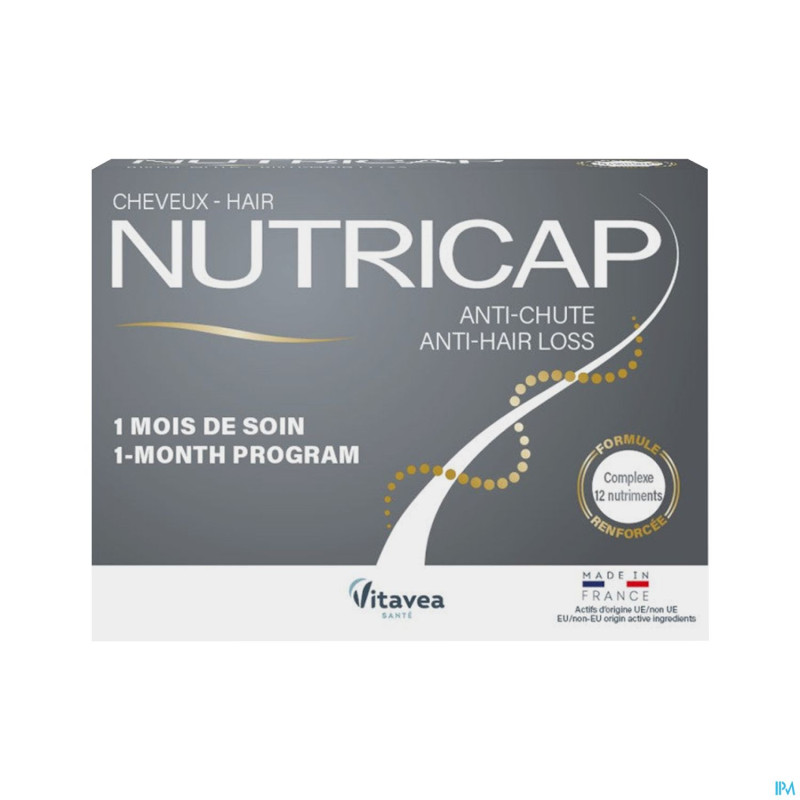 Nutricap antichute 3mois+1 grat.gel 120+60 promo