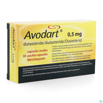 Avodart pi pharma caps molles 30x0,50mg pip