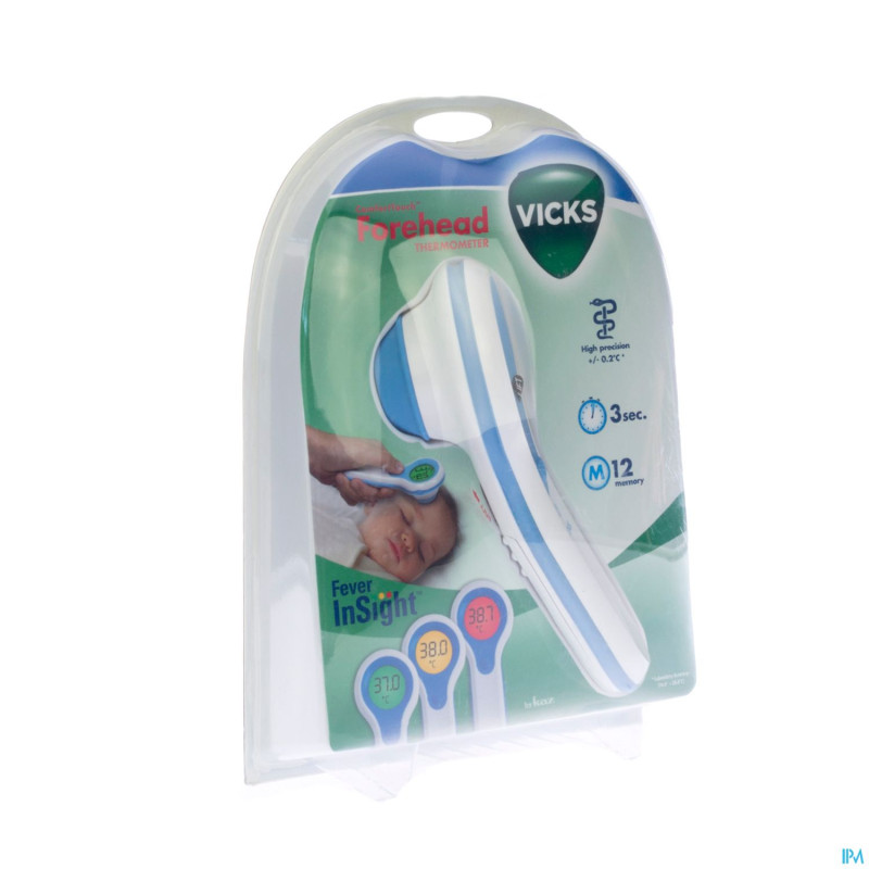 Vicks v-977f thermom.frontal comf.touch fever ins.