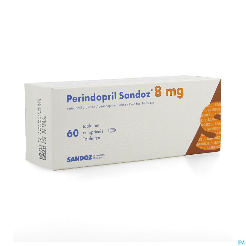 Perindopril sandoz 8 mg sandoz comp  60 x 8 mg