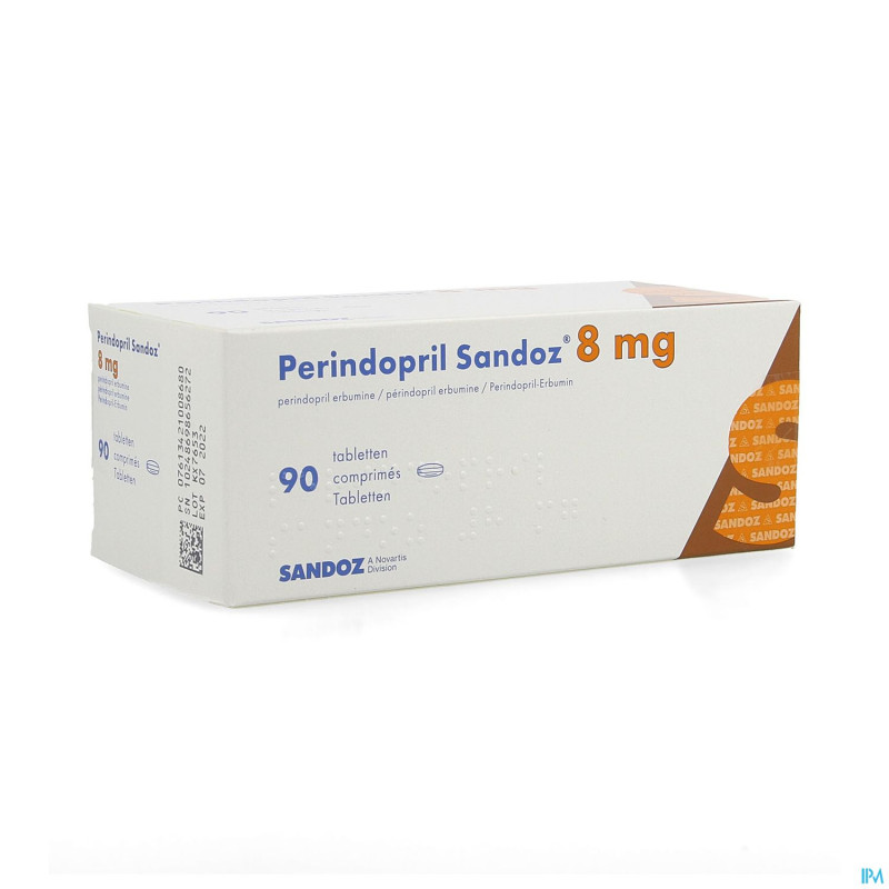 Perindopril sandoz 8 mg sandoz comp  90 x 8 mg