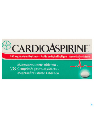 Cardioaspirine gastro resist. tabl 28 x 100mg