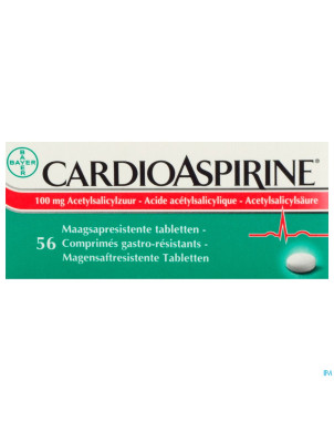Cardioaspirine gastro resist. tabl 56 x 100mg