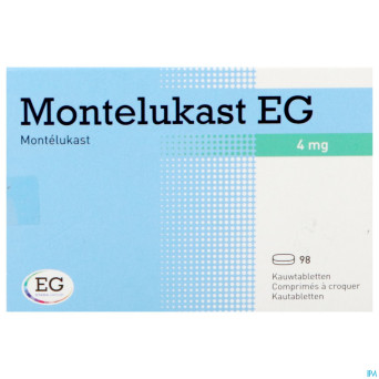 Montelukast eg comp a croquer 98 x 4 mg