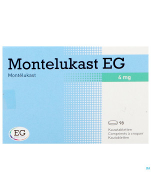Montelukast eg comp a croquer 98 x 4 mg