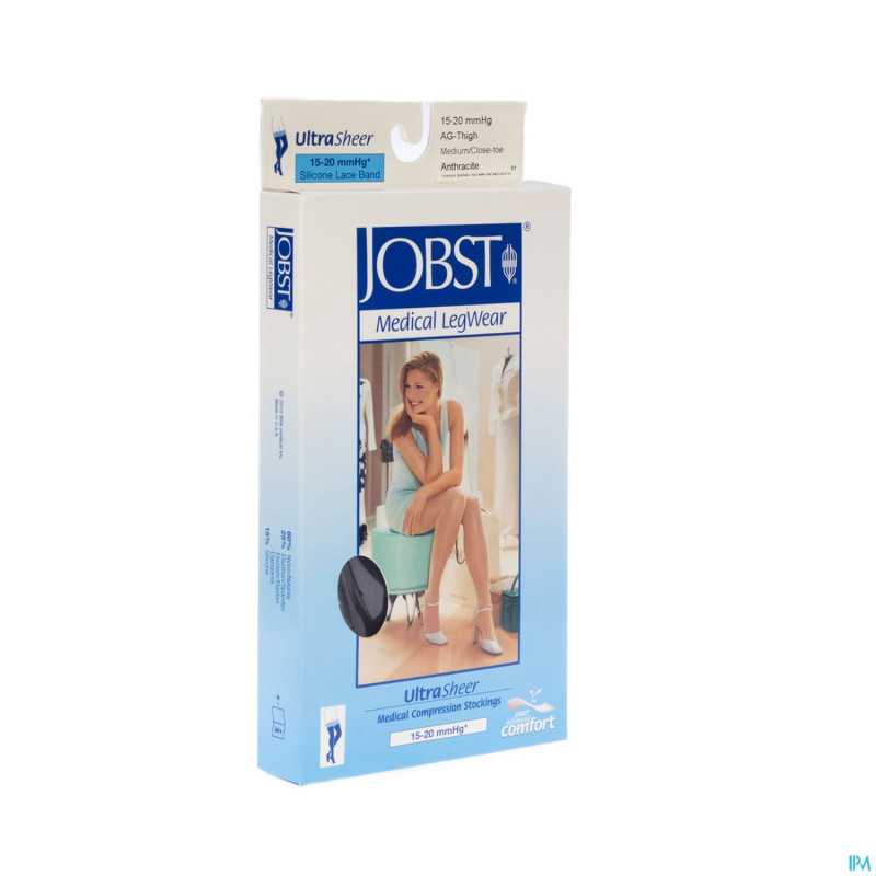 Jobst ultrasheer comf.c1 bas cuisse anthracite  m