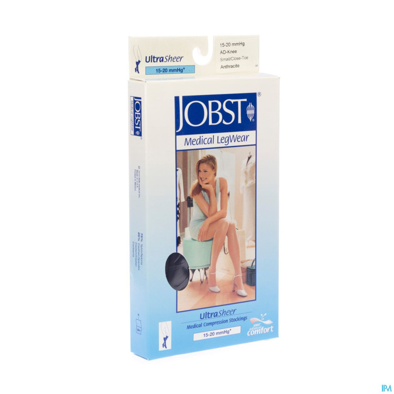 Jobst ultrasheer comf.c1 bas jarret anthracite  s