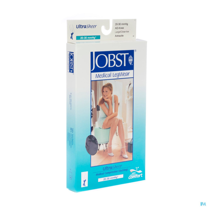 Jobst ultrasheer comf.c2 bas jarret anthracite  l