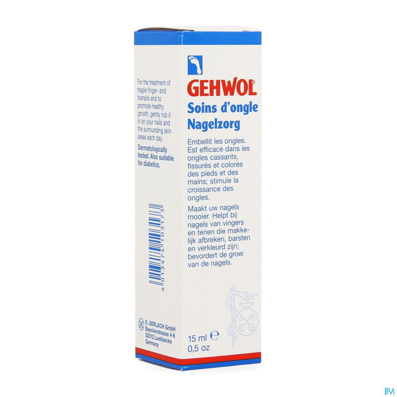 Gehwol gerlan soins ongles 15ml 1125101 consulta