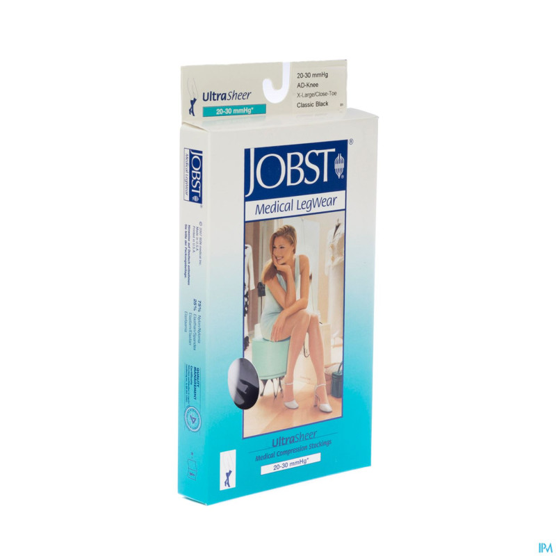 Jobst ultrasheer comf.c2 bas jarret cl.black   xl
