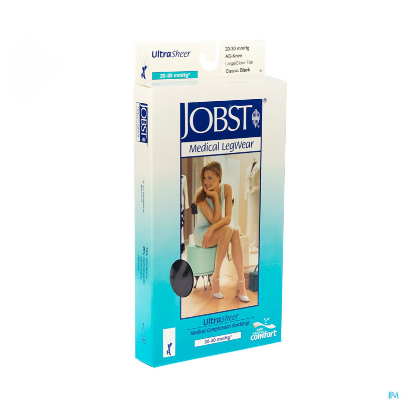Jobst ultrasheer comf.c2 bas jarret cl.black    l