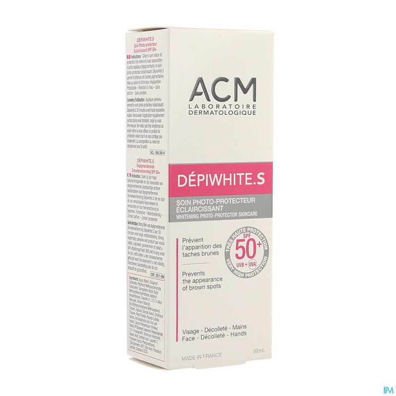 Depiwhite s soin a/tache ip50+ tube 50ml
