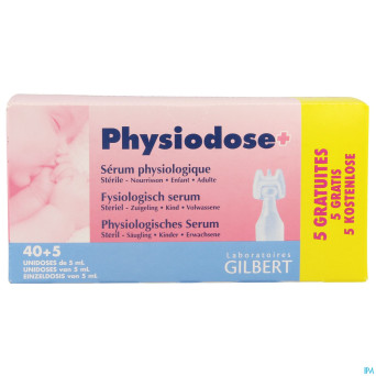Physiodose serum physio ud ster 40x5ml+5 gratuit
