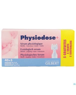 Physiodose serum physio ud ster 40x5ml+5 gratuit