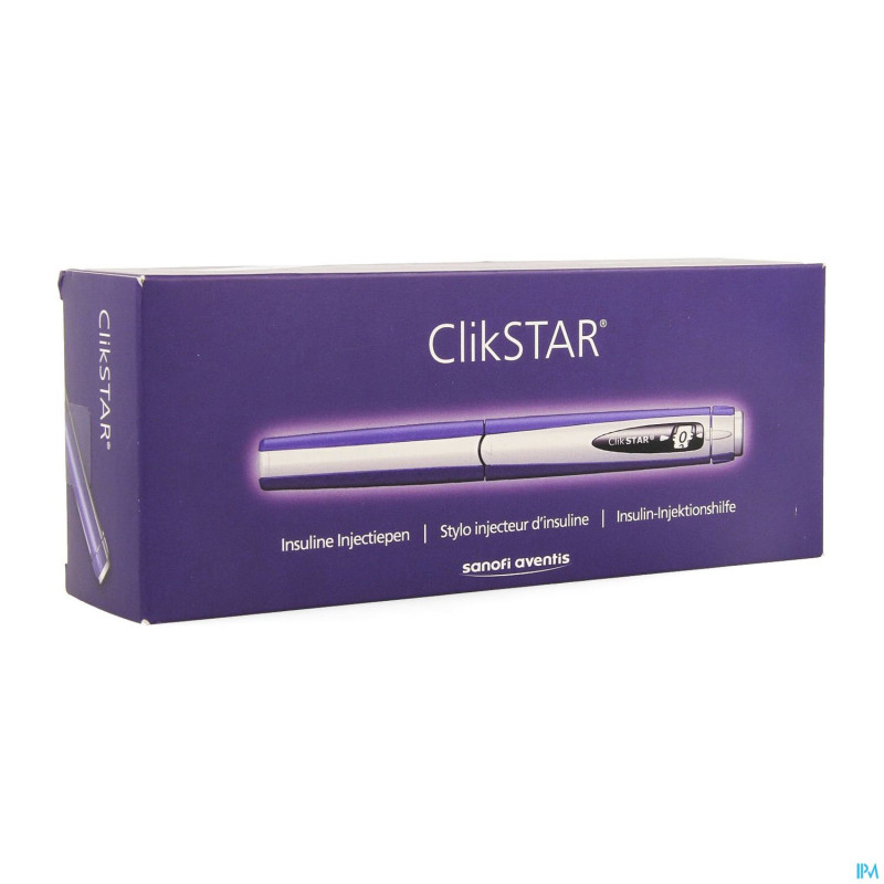 Clikstar bleu stylo injecteur insuline