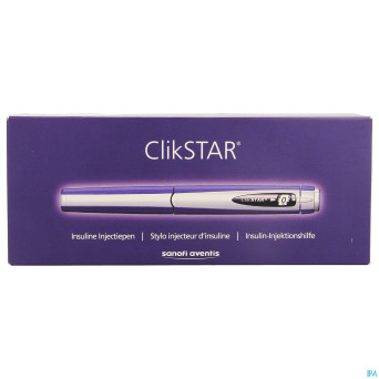 Clikstar bleu stylo injecteur insuline