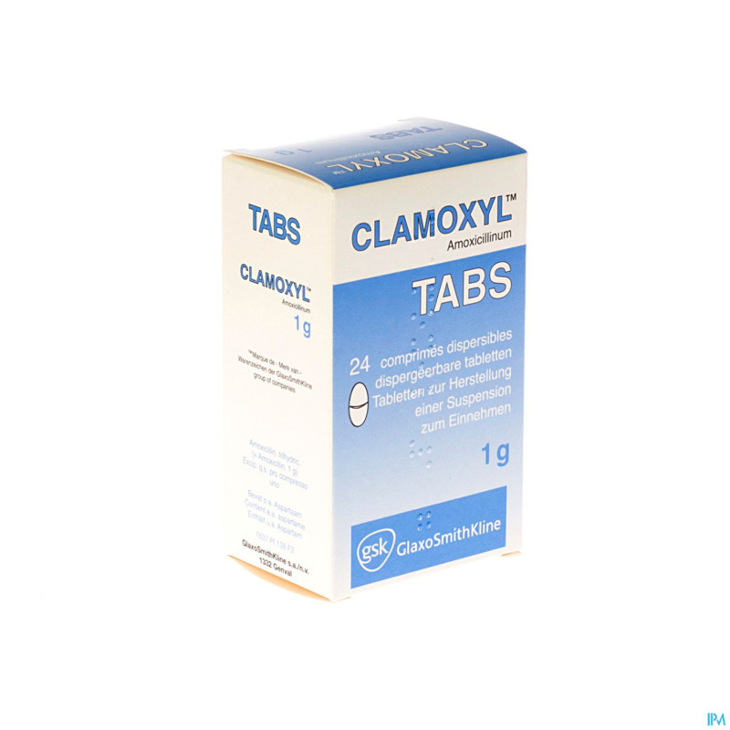 Clamoxyl 1 g pi pharma comp disp 24 x 1 g pip