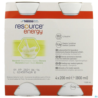 Resource energy drink banane    4x200ml