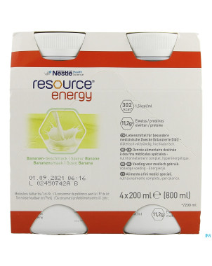 Resource energy drink banane    4x200ml