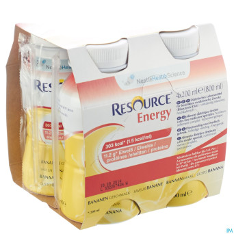 Resource energy drink banane    4x200ml