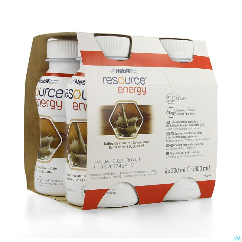 Resource energy drink cafe    4x200ml