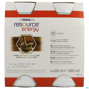 Resource energy drink cafe    4x200ml