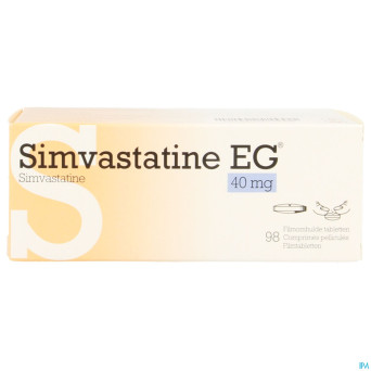 Simvastatine eg 40mg pi pharma comp 98x40mg pip