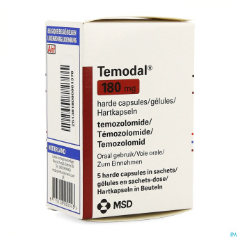 Temodal 180 mg caps  5 x 180 mg