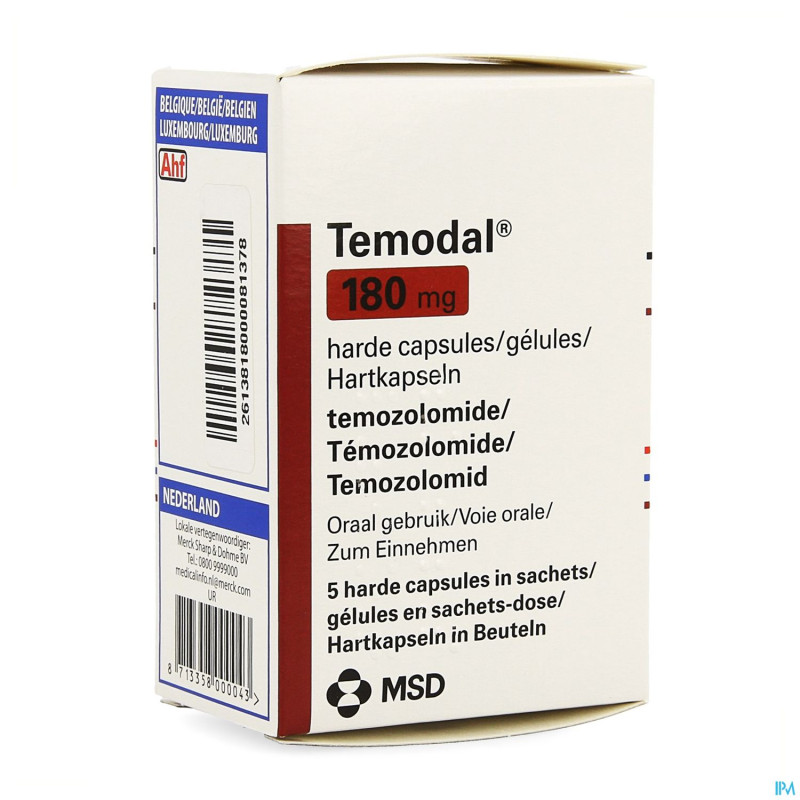 Temodal 180 mg caps  5 x 180 mg