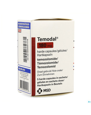 Temodal 180 mg caps  5 x 180 mg