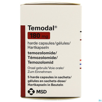 Temodal 180 mg caps  5 x 180 mg