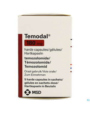 Temodal 180 mg caps  5 x 180 mg