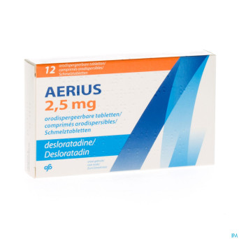 Aerius 2,5 mg comp orodispersibles 12 x 2,5 mg