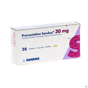 Pravastatine sandoz 30 mg tabl 28