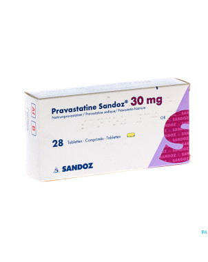 Pravastatine sandoz 30 mg tabl 28