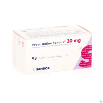 Pravastatine sandoz 30 mg tabl 98