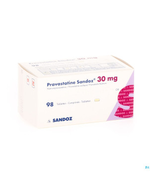 Pravastatine sandoz 30 mg tabl 98