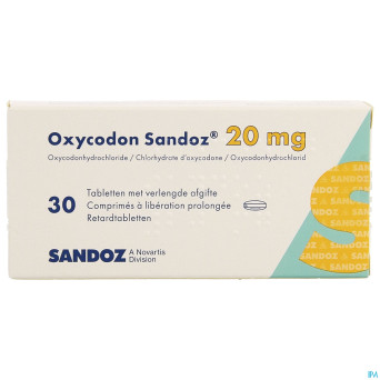 Oxycodon 20mg sandoz lib.prolongee  30