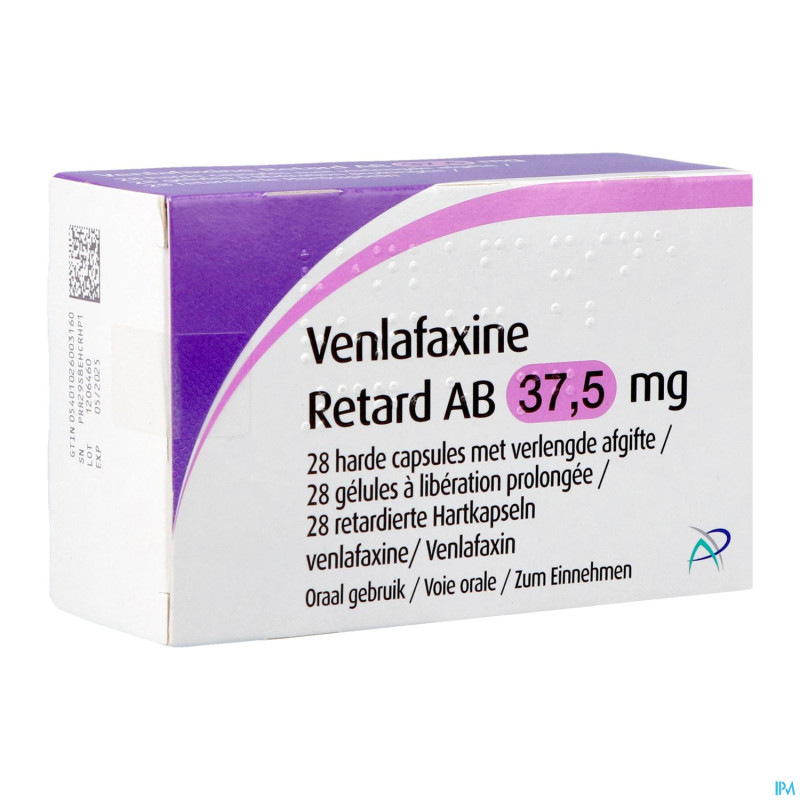 Venlafaxine retard ab  37,5mg caps lib. prol  28