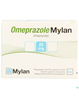 Omeprazole mylan 20mg pi pharma caps56blister pip