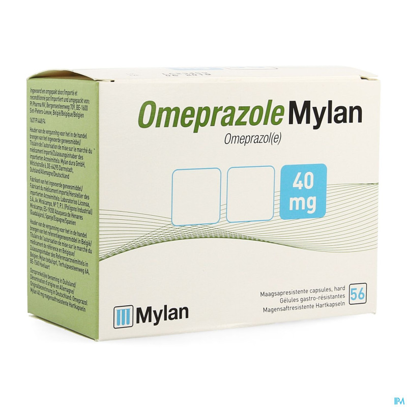 Omeprazole mylan 40 mg pi pharma caps 56x40mg pip