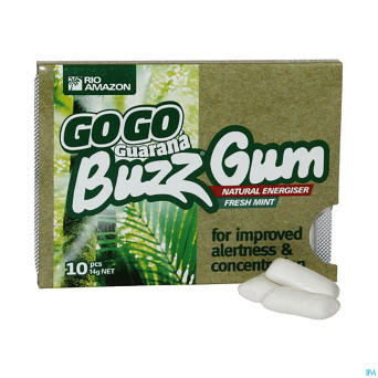 Buzz gum gogo guarana gomme a macher s/sucre 10